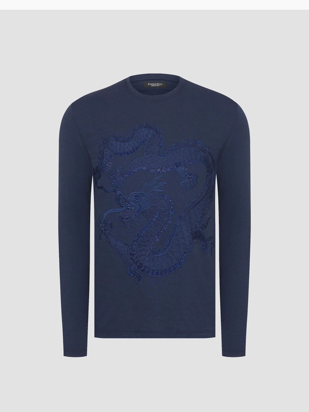Stefano Ricci
Dragon Crystal Embroidered Logo T-Shirt